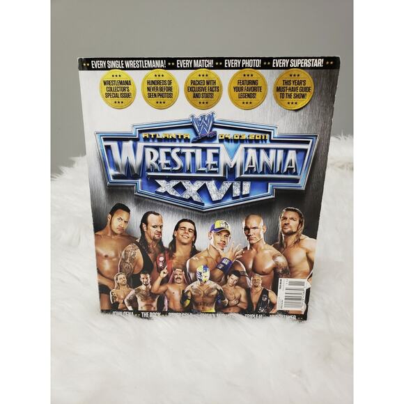 2011 Wrestlemania 27 XXVII preview magazine Vintage Rock Kane Stone Cold Underta - Picture 1 of 11